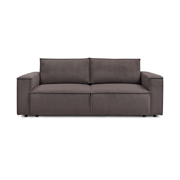 Tumepruun velvetist diivanvoodi 245 cm Nihad - Bobochic Paris