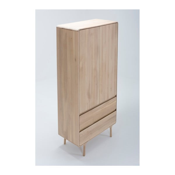 Tammepuust riidekapp 90x200 cm Fawn - Gazzda-image-4