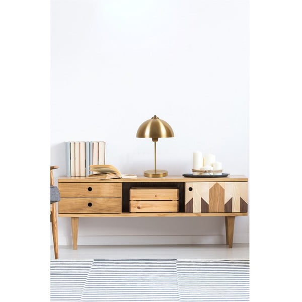 Kuldne lauavalgusti metallist varjuga (kõrgus 40 cm) Lungo - Opviq lights-image-2