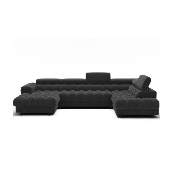 Tumehall nurgadiivanvoodi buklee kangast (parem nurk/U-kujuline) Feraria - ELTAP