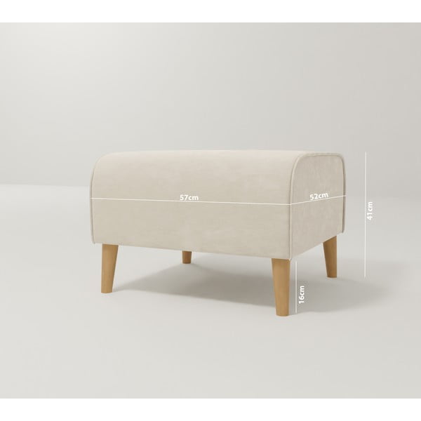 Kreem sametist jalatugi Carole - Ropez-image-3