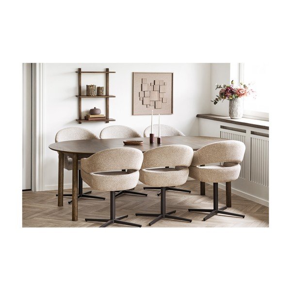Tumepruun tammepuidust riiul 50 cm Townsville - House Nordic-image-3