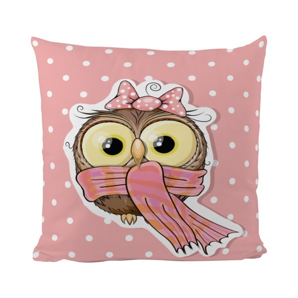 Polštář Pink Owl, 50x50 cm
