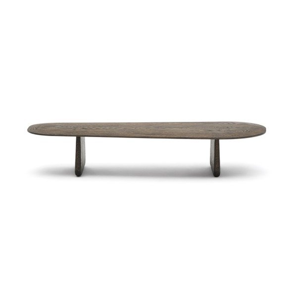 Tumepruun tammepuidust diivanilaud 64x146 cm Pirita - Kave Home-image-3