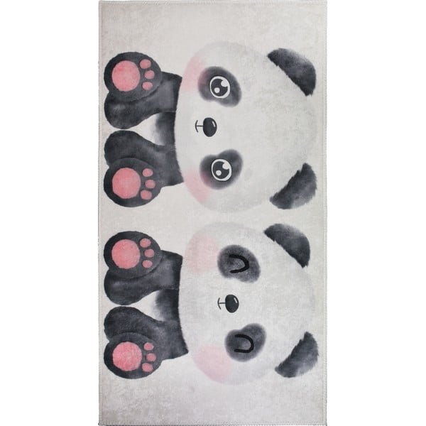 Must-valge laste vaip 160x230 cm Panda Friends - Vitaus