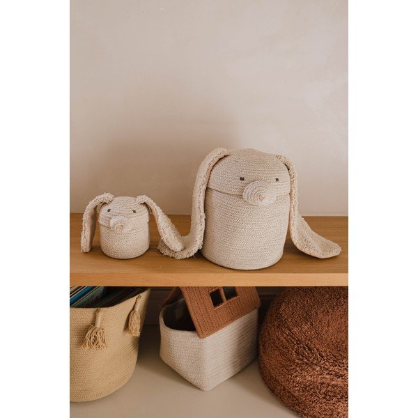 Kreem riidest laste mänguasjakorv ø 15x15 cm Mini Rita the Rabbit - Lorena Canals-image-1