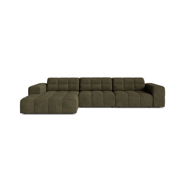 Khaki värvi šenill-nurgadiivan (vasak nurk/diivanvoodiga) Chicago - Cosmopolitan Design