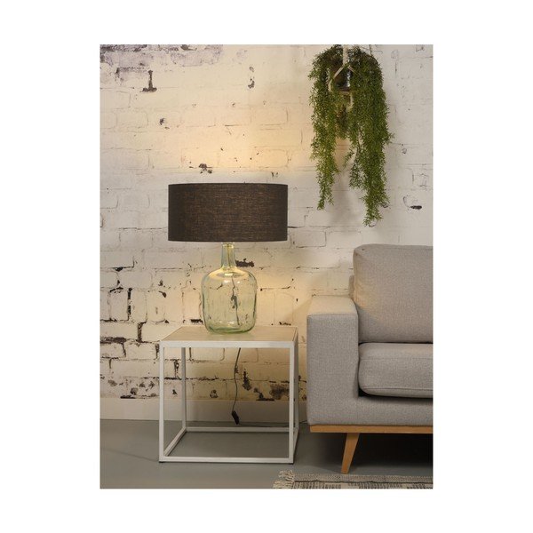 Stolní lampa s tmavě modrým stínidlem a konstrukcí z recyklovaného skla Good&Mojo Murano, ⌀ 47 cm-image-1