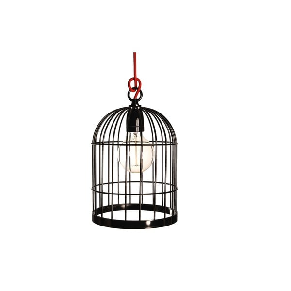 Černé závěsné světlo Filament Style Bird Cage