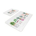 Valged sametist vannitoamatid 2tk komplektis 60x100 cm Succulent - Mila Home
