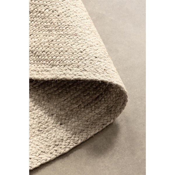 Kreemikas kahepoolne/käsitsi kootud džuudist ümmargune vaip ø 200 cm Braided - Hanse Home-image-4