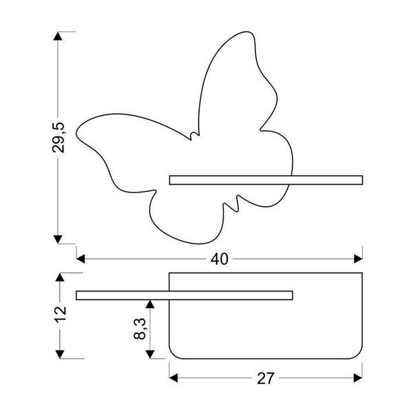 Kollane laste valgusti Butterfly - Candellux Lighting-image-2