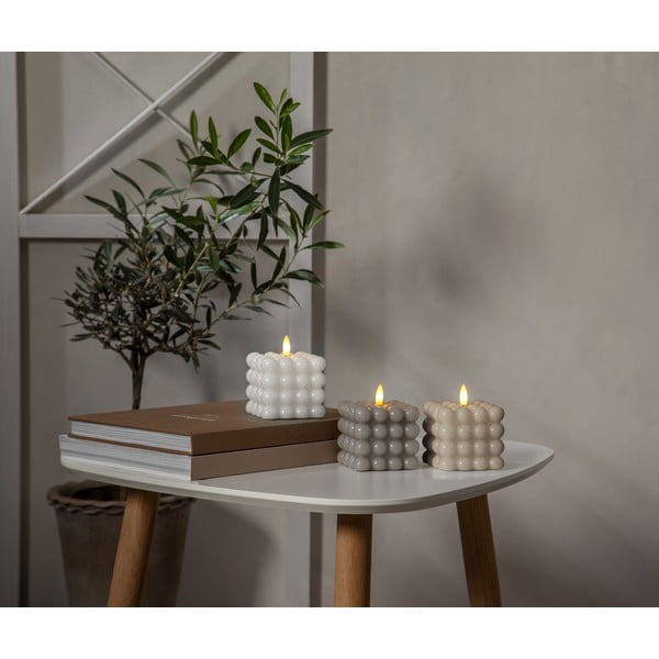 Valge vahast LED-küünal Dot, kõrgus 9,5 cm Flamme - Star Trading-image-4