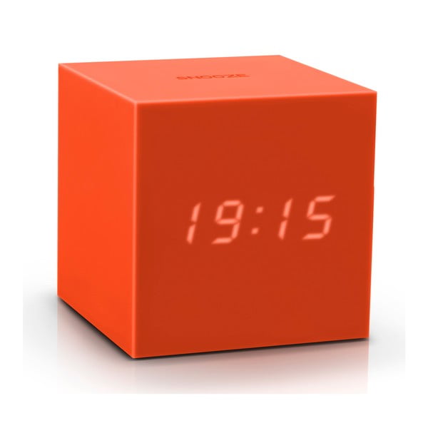 Oranž LED äratuskell Gravity Cube - Gingko