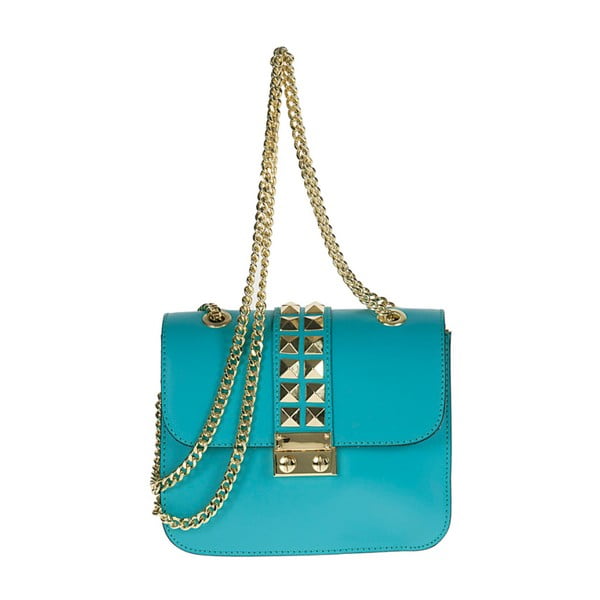 Modrá kožená kabelka Giulia Bags Cindy