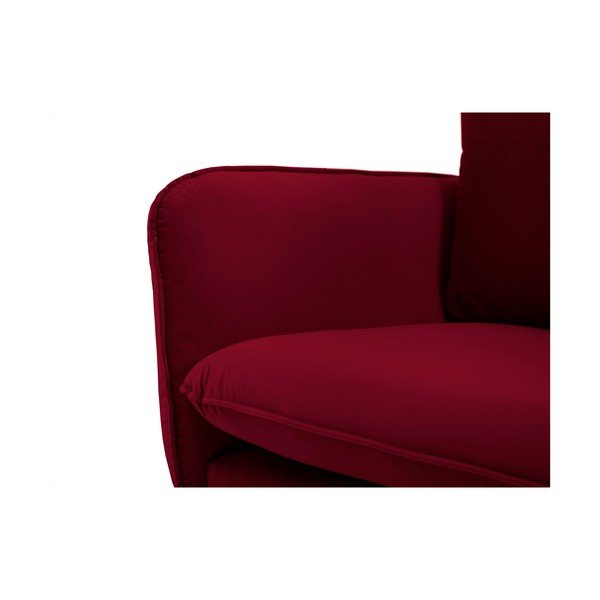 Punane sametkattega diivan , 160 cm Florence - Cosmopolitan Design-image-4