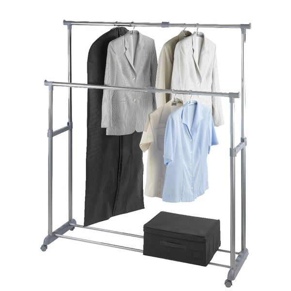 Hall metallist teleskoopiline/ mobiilne riietehoidja Twin - Wenko-image-3