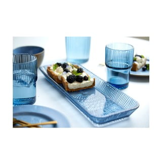 Sinine klaasist serveerimistaldrik 14x38 cm Kusintha - Bitz