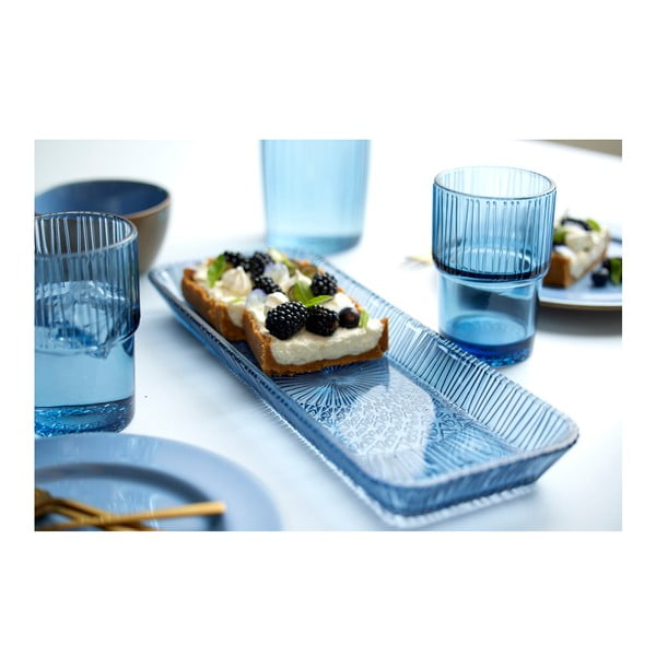 Sinine klaasist serveerimistaldrik 14x38 cm Kusintha - Bitz-image-1