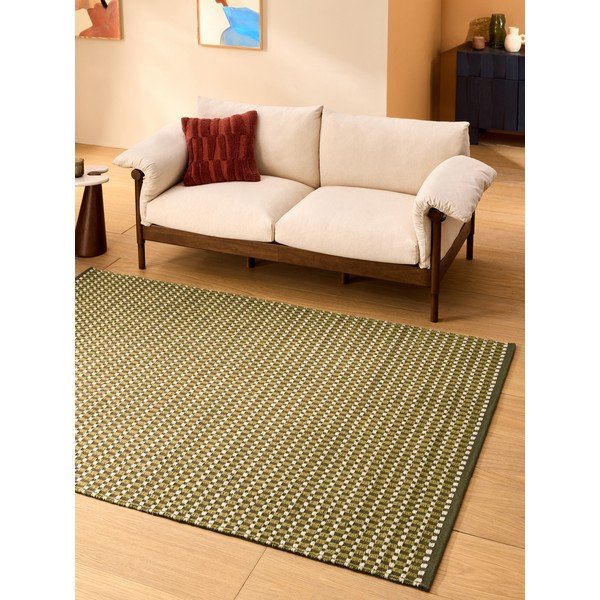 Khaki värvi käsitsi kootud villasegu vaip 200x290 cm Ember - MADE-image-1