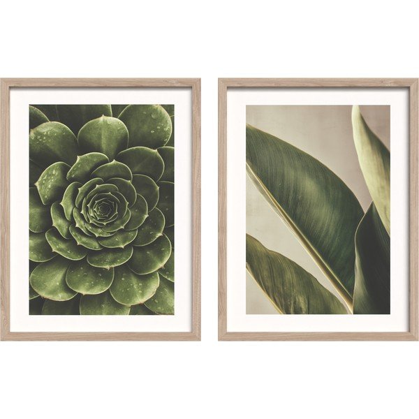 Trükitud pildid 2 tk komplektis koos raamiga 30x40 cm Beauty Green - Styler