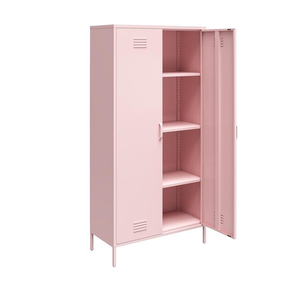 Roosa metallist riidekapp 90x185 cm Cache - Novogratz-image-4