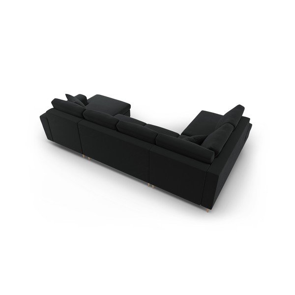 Must sametist panipaigaga nurgadiivanvoodi (vasak nurk/"U"-kujuline) Kyoto - Cosmopolitan Design-image-4