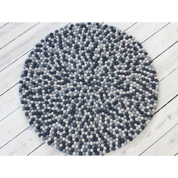 Tumehall pallivillane vaip , ⌀ 200 cm Ball Rugs - Wooldot-image-1