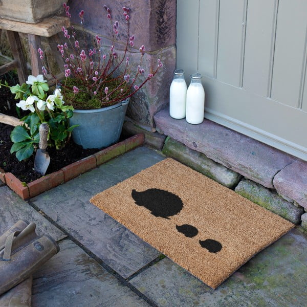 Kookoskiududest uksematt 40x60 cm Hedgehog Family - Artsy Doormats-image-4