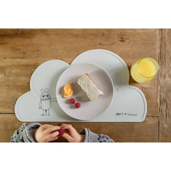 Sinine silikoonist lauaplaat Mouse, 49 x 27 cm - Kindsgut-image-2