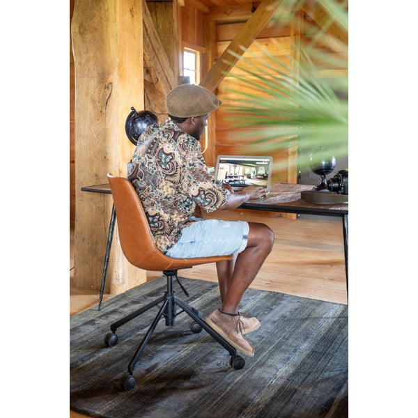 Pruun kontoritool ratastel Franky - Dutchbone-image-2