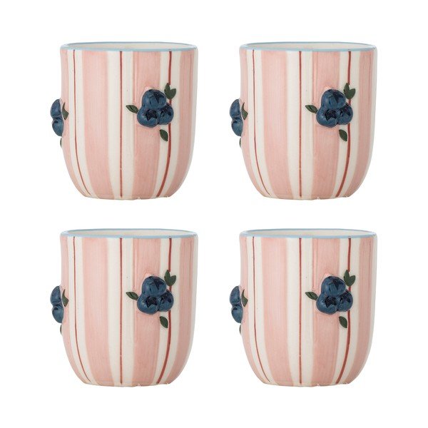 Roosad keraamilised kruusid cappuccino jaoks 4 tk komplektis, 235 ml Carry - Bloomingville