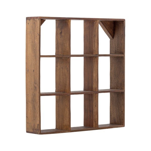 Kahetasandiline riiul taaskasutatud puidust naturaalses värvitoonis 53 cm Tilo - Bloomingville-image-3