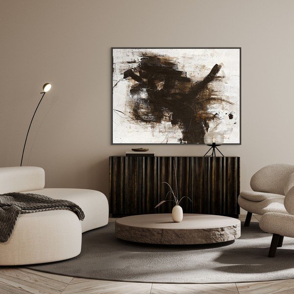 Käsitsi maalitud maal raamiga/lõuendil 121x91 cm The Invisible - Malerifabrikken-image-1