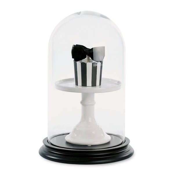Poklop s černým dřevěným podnosem Miss Étoile Bell, výška 34 cm