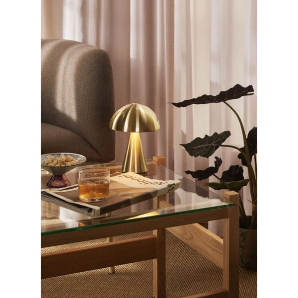 Kuldne LED dimmerdatav laualamp (kõrgus 20 cm) Mush - Hübsch-image-1