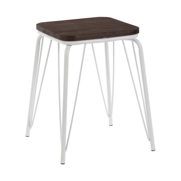 Valge/tume naturaalse jalakapuust tool District - Premier Housewares