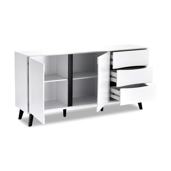 Valge madal kummut 160x80 cm Lyon - Furnhouse-image-3