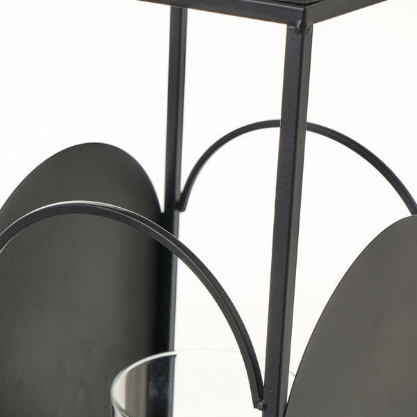 Must metallist latern, kõrgus 35 cm - Casa Selección-image-1