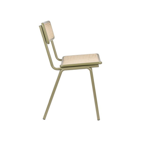 Rohelised rotangist söögitoolid 2-st komplektis Jort - Zuiver-image-4