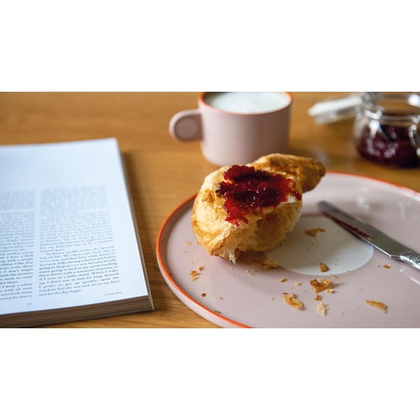 Komplekt roosa keraamiline tass ja taldrik, 250 ml Greta - Remember-image-2