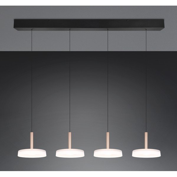 Must-valge-kuldne dimmerdatav LED rippvalgusti klaasist varjuga Celeste - Trio-image-1
