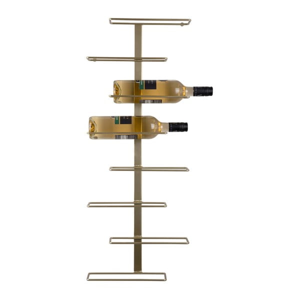 Seinale paigaldatav metallist veinihoidja kuldse värviga pudelite arv 8 Float - PT LIVING-image-2