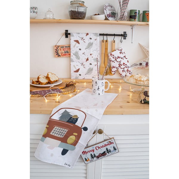 Jõulumotiividega puuvillased rätikud 2tk komplektis 50x70cm Toadstools - Butter Kings-image-1