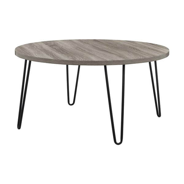 Pruun ja hall kohvilaud , ø 90 cm Owen - Støraa-image-3