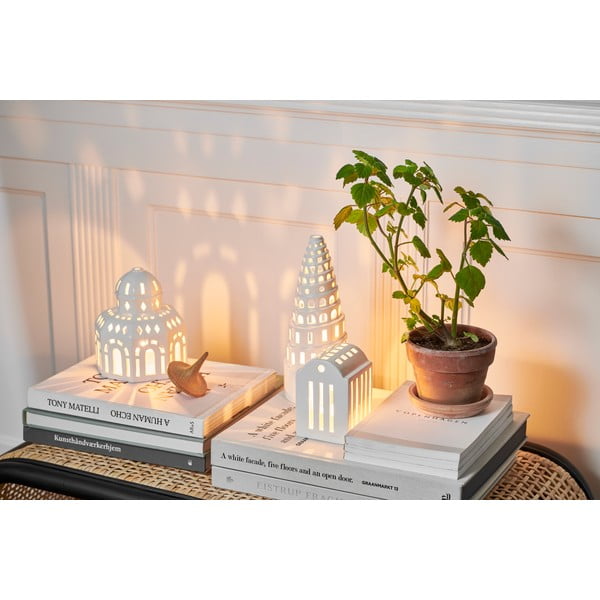 Valge keraamiline küünlajalg Urbania Lighthouse Smithy - Kähler Design-image-1