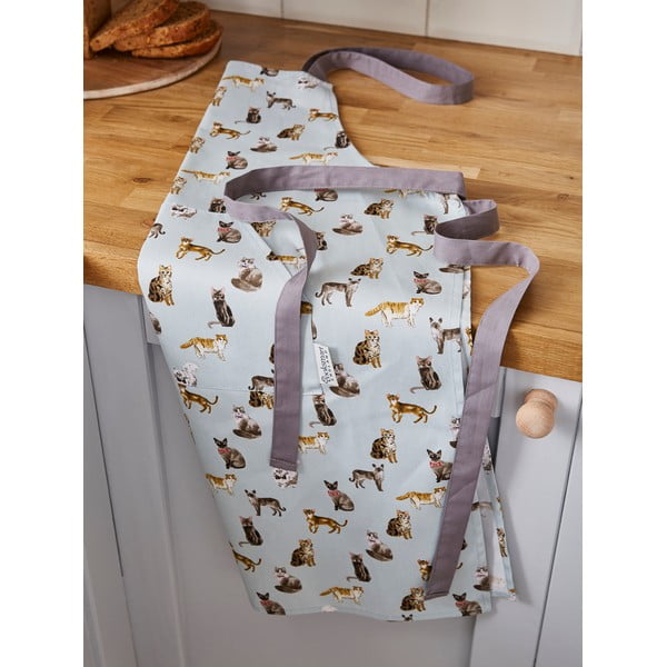 Sinine puuvillane esiliin Curious Cats - Cooksmart ®-image-1