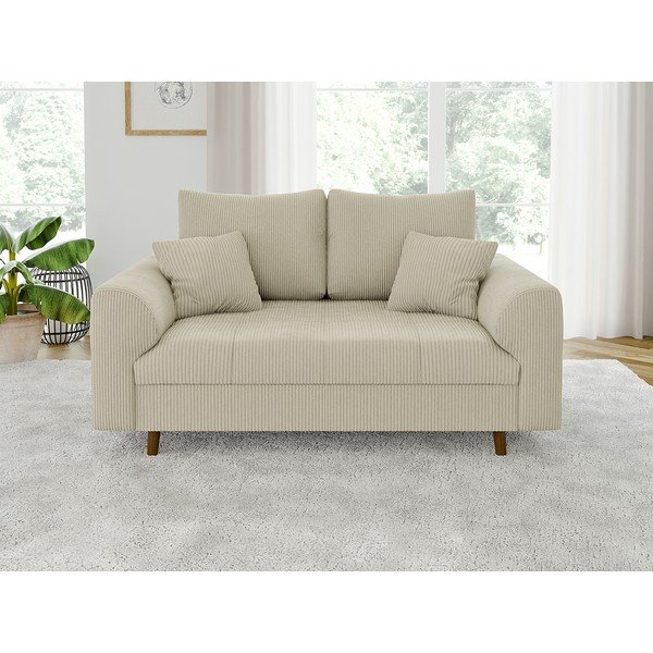 Beež velvetist diivan 150 cm Ariella – Ropez-image-1