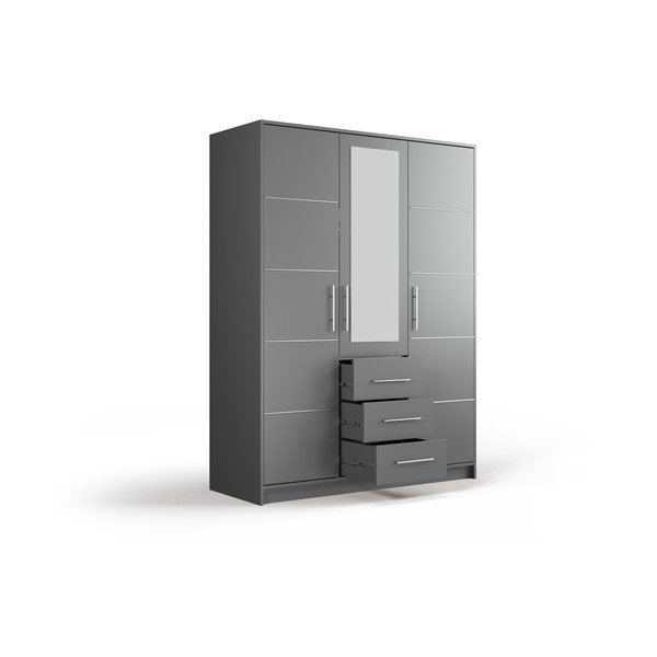 Hall peegliga riidekapp 147x200 cm Derry - Cosmopolitan Design-image-3