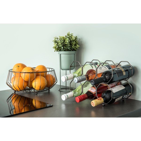 Hall metallist kokkupandav veinihoidja Honeycomb - PT LIVING-image-1